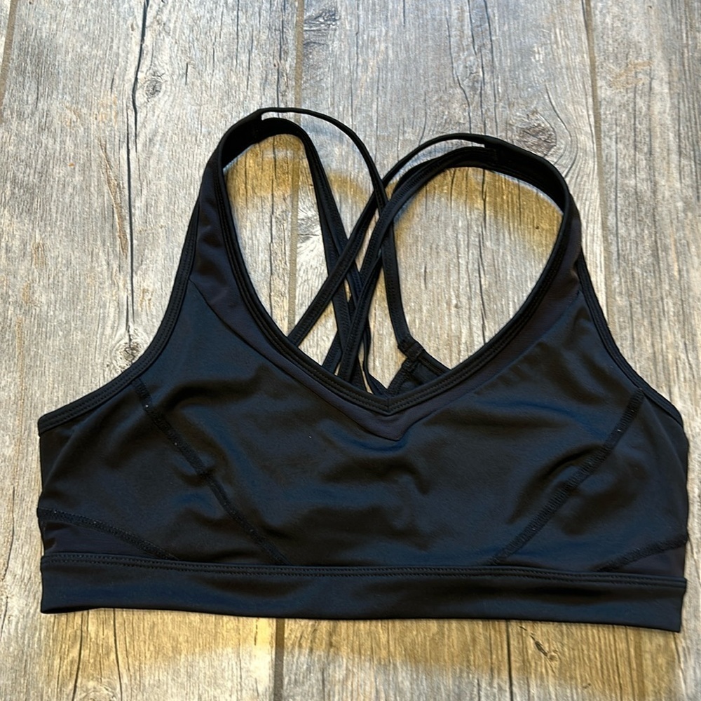 Marika Strappy Sports Bra medium black womens